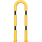Anti-nudge hoop | steel tube  76 mm | yellow / black | total width: 400 mm | height above ground: 1150 mm | to be fixed by plugs